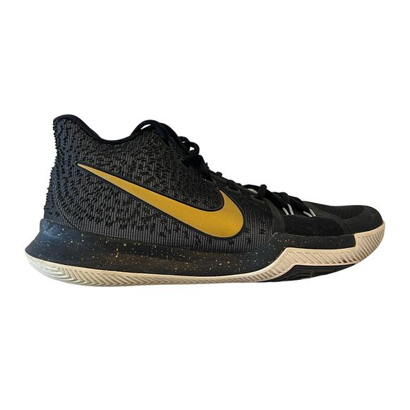 Nike Kyrie 3 Ice Basketball Shoes Mens Size 10 Black Gold - Picture 6 of 13